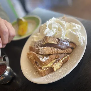 Nutella stuffed French toast