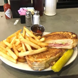 Grilled Pastrami on Thick Marble Rye