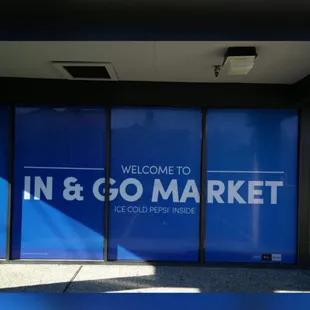 the entrance to the store