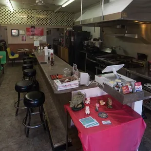 a view of the kitchen