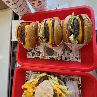 Double-Double, Cheeseburger and Animal Style Fries