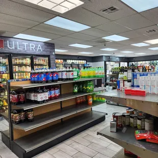 a variety of beverages