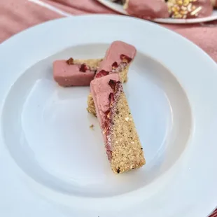 a piece of cake on a plate