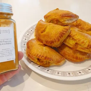 Curry pastry puffs with curry made with this seasoning mix from In Between Cuisine