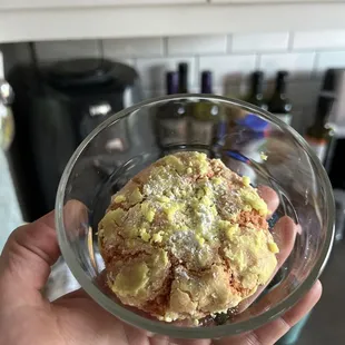 The one remaining lemon cookie. I hid it so I could have an extra one the next day.