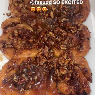 Pecan sticky buns with orange flair