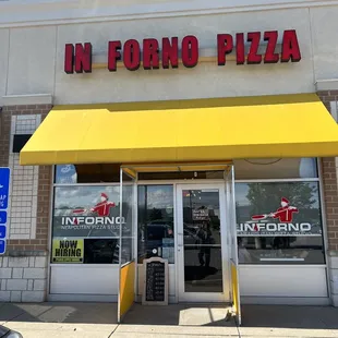 the front of the restaurant