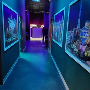 neon lights on the walls