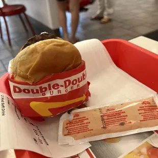 A #1 - a double double, fries and a drink.