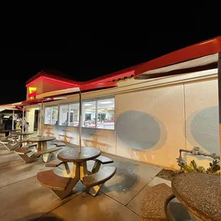 Outside dining area