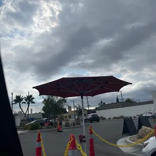 outside