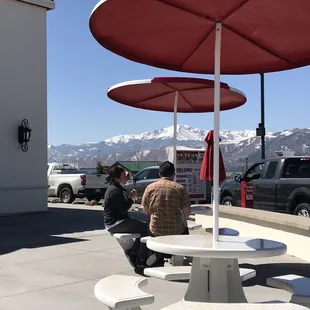 Outside dining