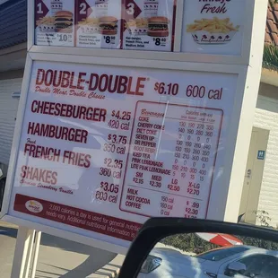 Menu as of 1/2025