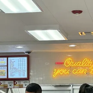 Front ordering counter signs