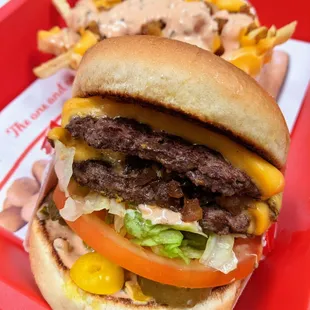 Double-Double (Animal Style with Chopped Chiles) + Animal Fries