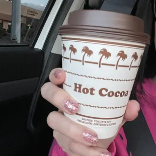 Free hot cocoa on rainy days!