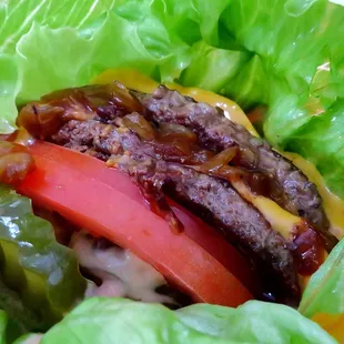 Protein style burger