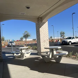 Patio seating, more on the left side