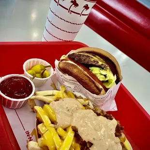 #2 with Animal fries. This location still has the whole chilies
