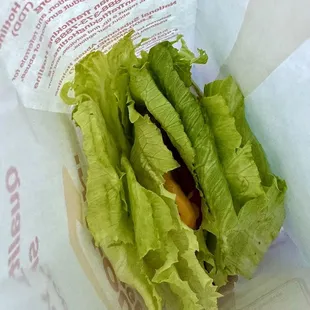 Cheeseburger protein style with extra lettuce = happy belly  :P