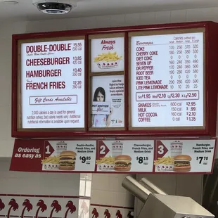 Menu simple and easy to understand