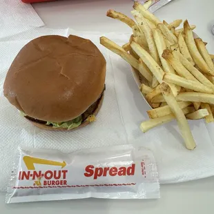 Cheeseburger and fries