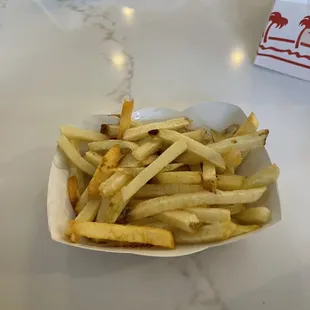 Raw Fries  fries or some of them not even Fried!