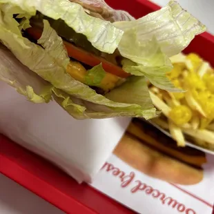 protein animal style cheeseburger