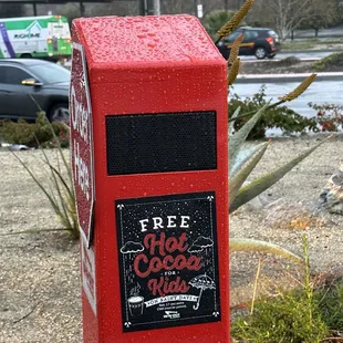 Rainy days= free hot cocoa for kids