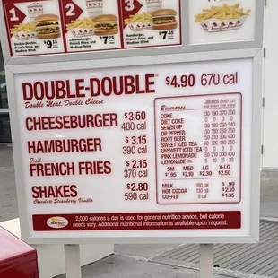 ows a double - double menu