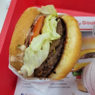 Double Double animal style, no cheese