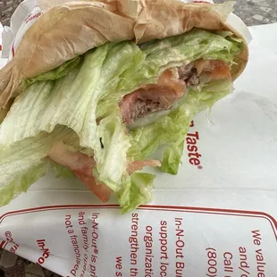 Not best photo of a protein -style burger especially after my first bites!