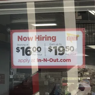 $16 to $20 hour to flip burgers