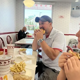 First bite, In and Out!