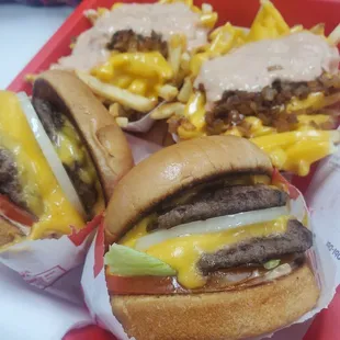 Double double animal style fry