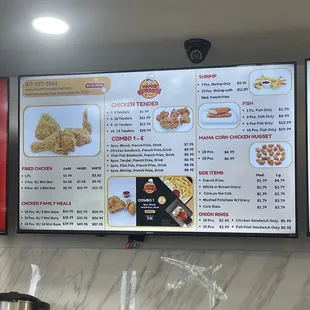 the menu