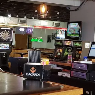 a bar and televisions