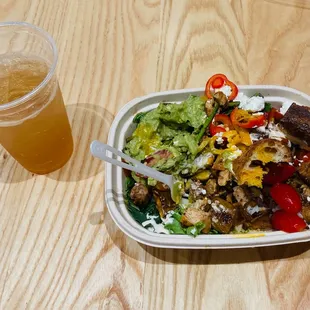 custom harvest bowl and lemonade tea