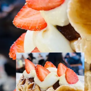 Strawberry and Cream croffle.