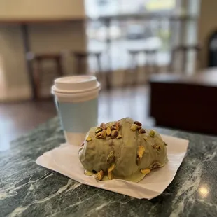 Filter Coffee &amp; Matcha Pistachio Croissant