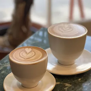 8 oz. Cappucino and Spanish latte