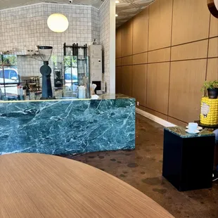 View of pick-up counter