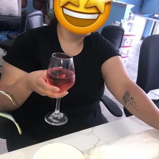 We offer complimentary wine