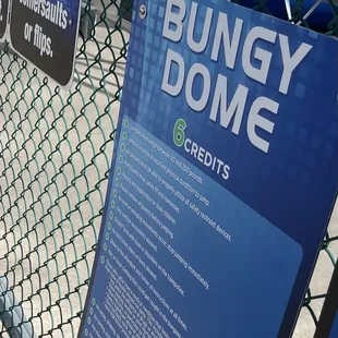 Bungy Dome rules - no flips and rule sign says &quot;only vertical movements allowed. So literally just up and down over and over.