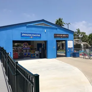 Dragon coaster and bumper boats entrance...