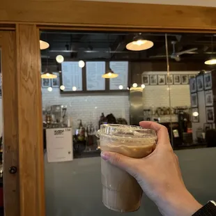 '4 da bees' -  honey, lavender, and peppermint iced latte :)