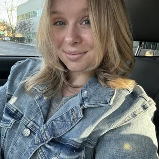 Hair cut and color with highlights