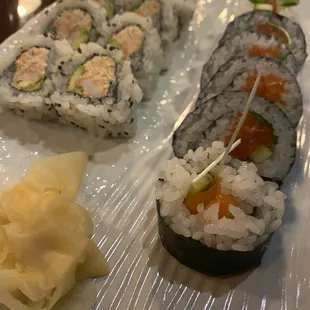 a variety of sushi