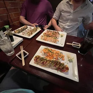 sashimi, sushi, sushi and sashimi, food