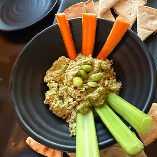 Edamame avocado hummus
